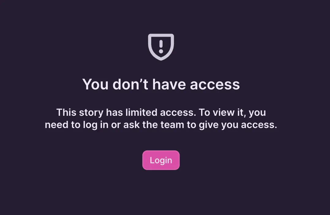 Access-denied screen shown when a viewer does not have permission to open a report