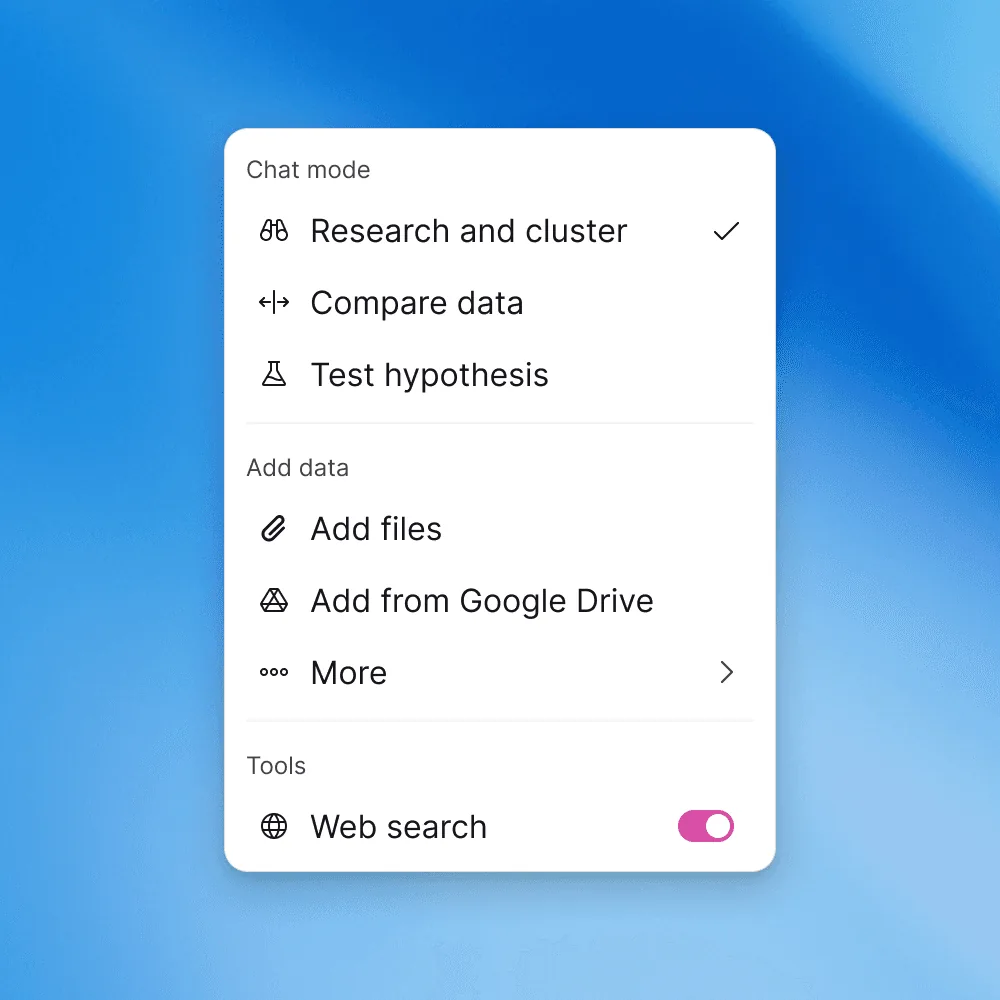 Web Search in Chat, Improved Data Retrieval, Richer Imports from Intercom and Salesforce — image 1