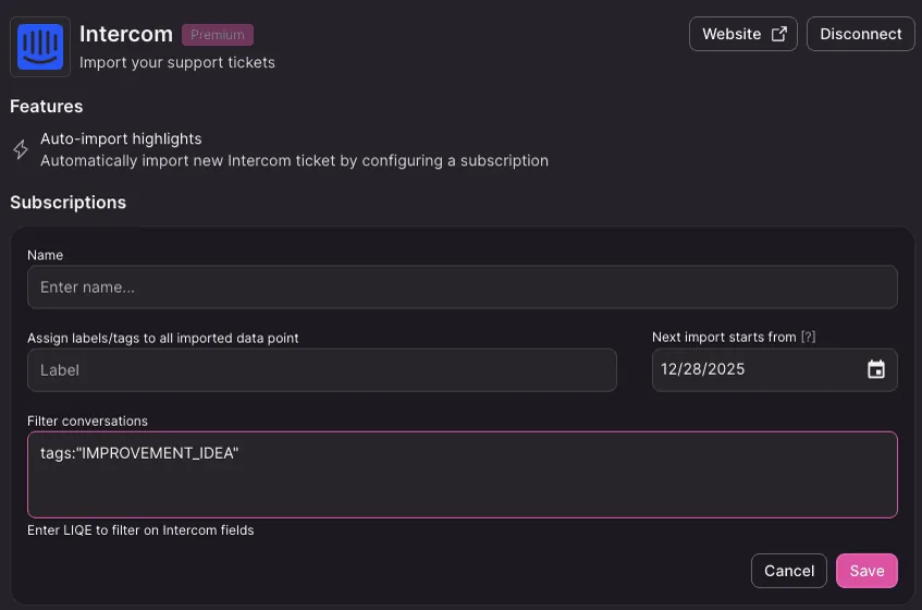 Web Search in Chat, Improved Data Retrieval, Richer Imports from Intercom and Salesforce — image 3